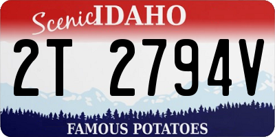 ID license plate 2T2794V