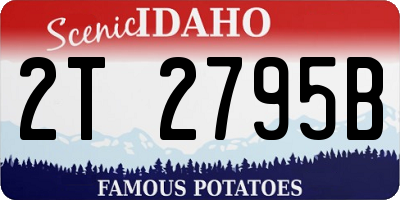 ID license plate 2T2795B