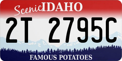 ID license plate 2T2795C