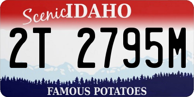 ID license plate 2T2795M