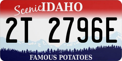 ID license plate 2T2796E