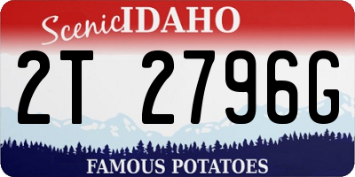 ID license plate 2T2796G