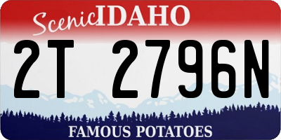 ID license plate 2T2796N