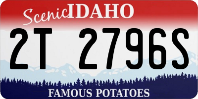 ID license plate 2T2796S