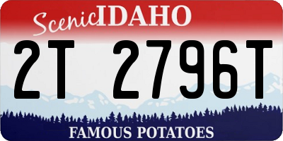 ID license plate 2T2796T