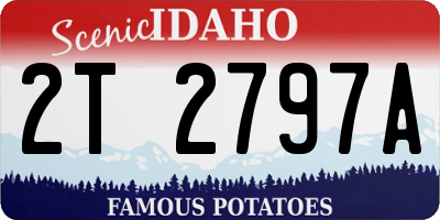 ID license plate 2T2797A