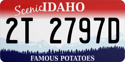 ID license plate 2T2797D