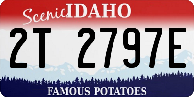 ID license plate 2T2797E