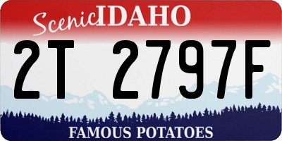 ID license plate 2T2797F