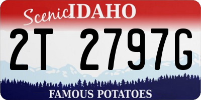 ID license plate 2T2797G