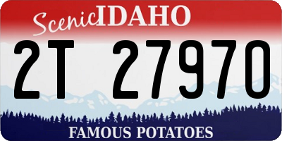 ID license plate 2T2797O