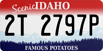 ID license plate 2T2797P