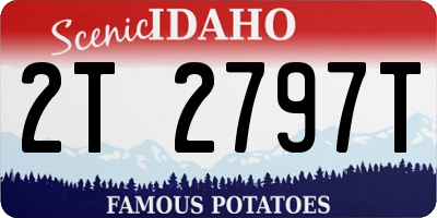 ID license plate 2T2797T