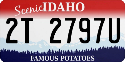 ID license plate 2T2797U