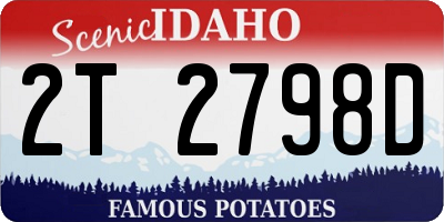 ID license plate 2T2798D