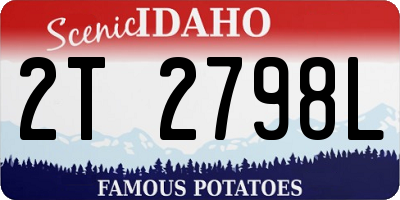 ID license plate 2T2798L