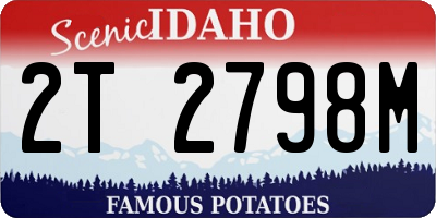 ID license plate 2T2798M