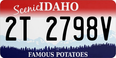 ID license plate 2T2798V