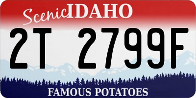 ID license plate 2T2799F