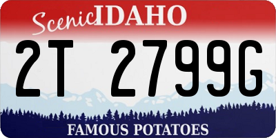ID license plate 2T2799G