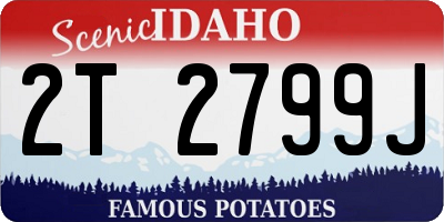 ID license plate 2T2799J