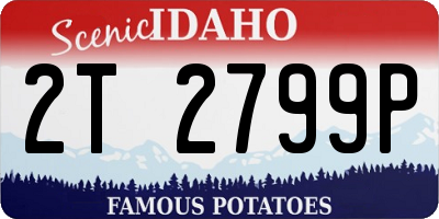 ID license plate 2T2799P