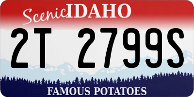 ID license plate 2T2799S