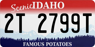 ID license plate 2T2799T
