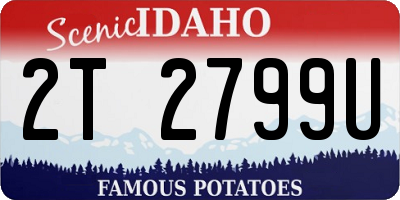 ID license plate 2T2799U
