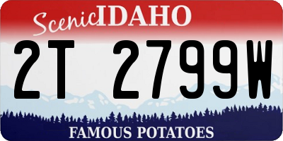 ID license plate 2T2799W