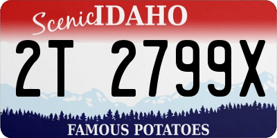 ID license plate 2T2799X