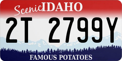 ID license plate 2T2799Y