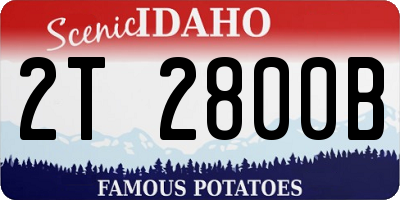 ID license plate 2T2800B