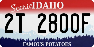 ID license plate 2T2800F