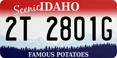 ID license plate 2T2801G