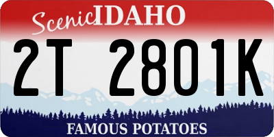 ID license plate 2T2801K