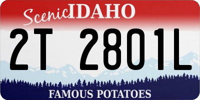 ID license plate 2T2801L