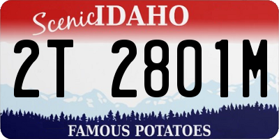 ID license plate 2T2801M