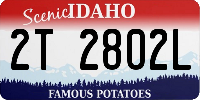 ID license plate 2T2802L