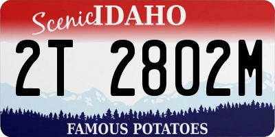 ID license plate 2T2802M