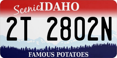ID license plate 2T2802N