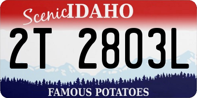 ID license plate 2T2803L