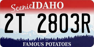 ID license plate 2T2803R