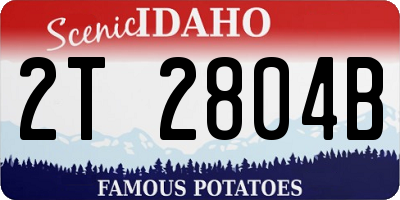 ID license plate 2T2804B