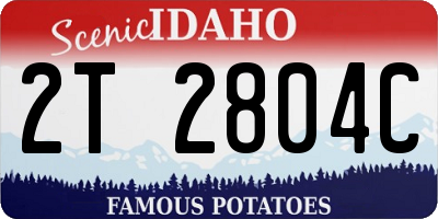 ID license plate 2T2804C