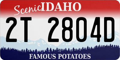 ID license plate 2T2804D