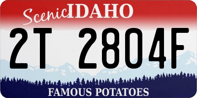 ID license plate 2T2804F