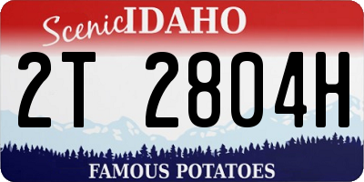 ID license plate 2T2804H