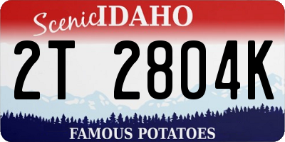 ID license plate 2T2804K