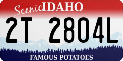 ID license plate 2T2804L
